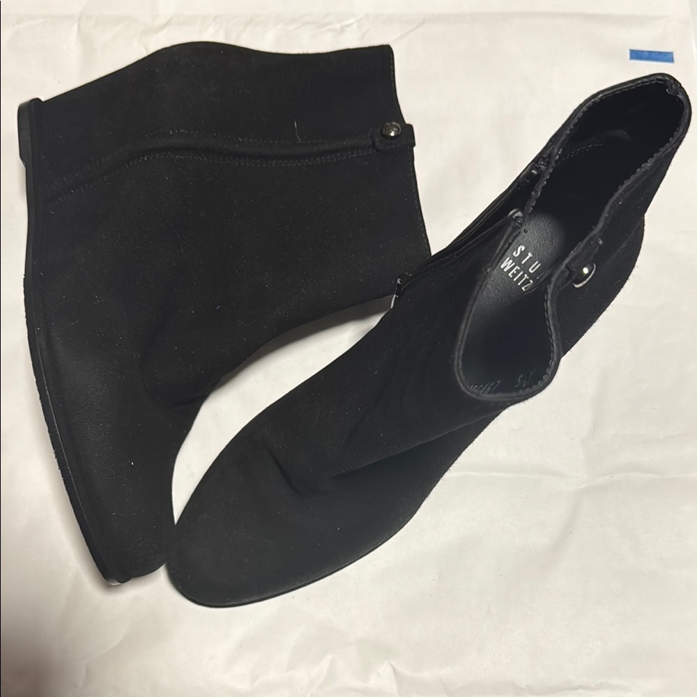 Stuart Weitzman Elegant Black Ankle Booties
